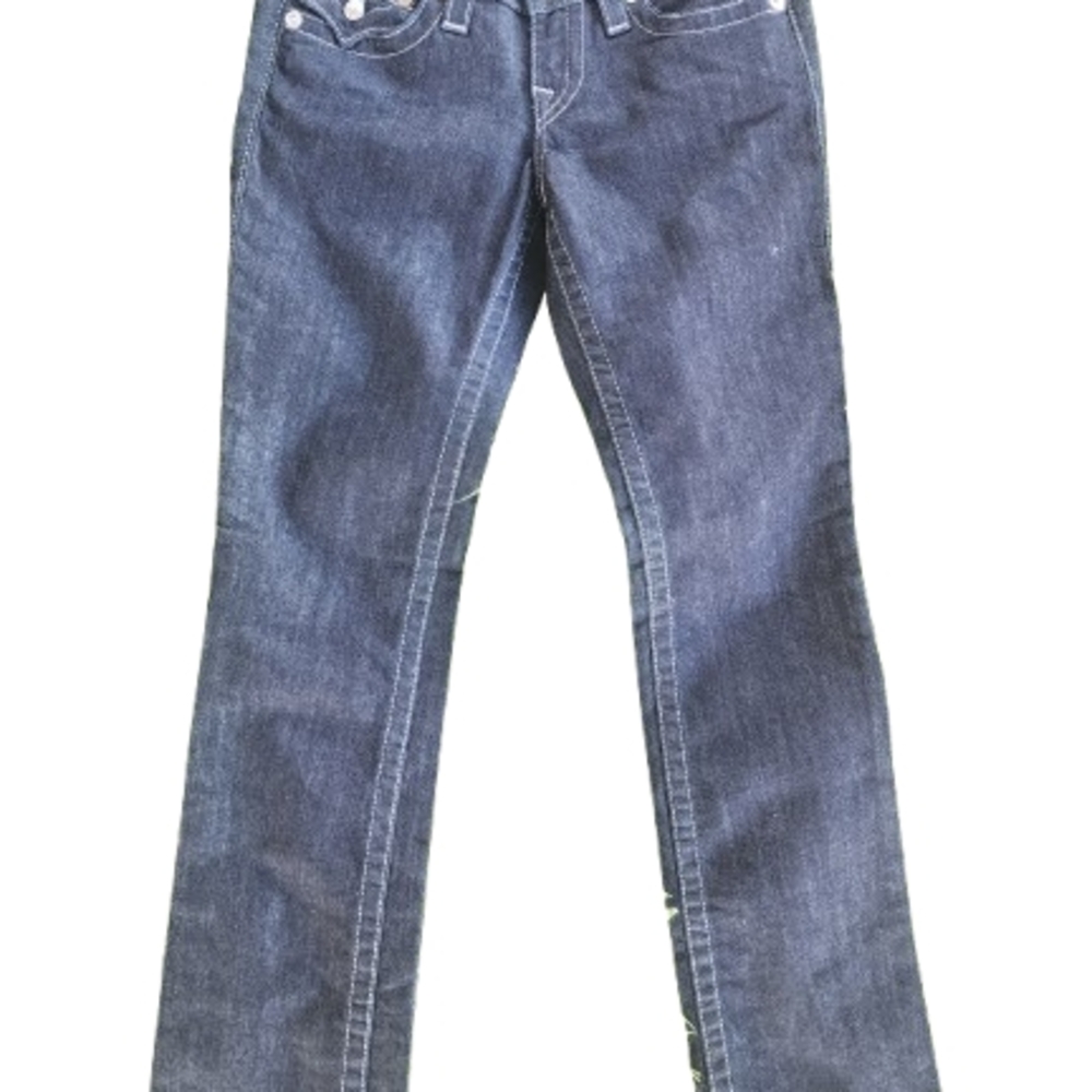 True Religion Blue Straight Leg Jeans with Classic Stitching. New Never …